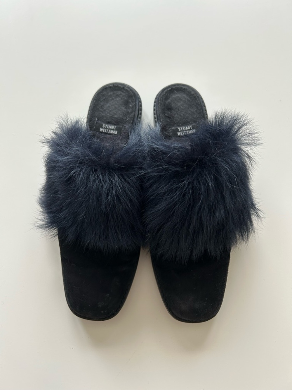 Stuart Weitzman Fur Slides